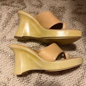 Tan Wedge Sandals